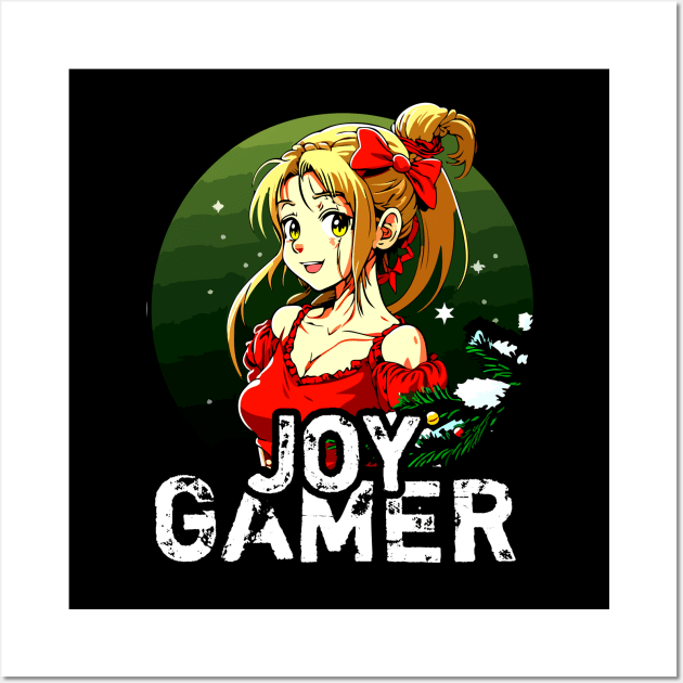 Anime Gamer Girl Christmas Gift Wall Art by MaystarUniverse